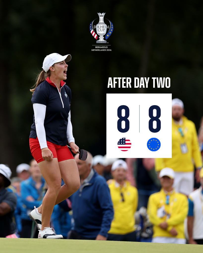 Day two ends 8-8 after dramatic solheim cup climax